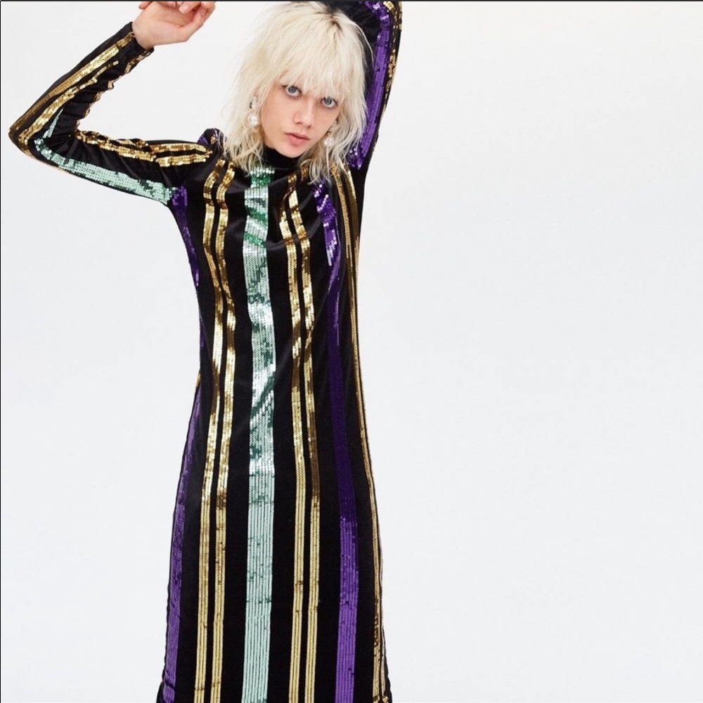Zara sequin dress